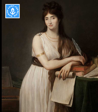 Lady Hamilton peinte à Rome en 1791 par Guillaume LETHIERE, peintre né à SAINTE-ANNE