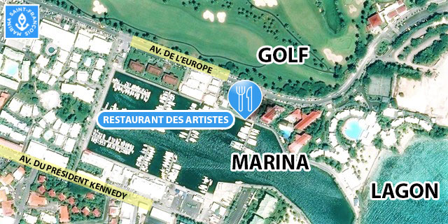 carte Le restaurant des artistes Marina Saint François